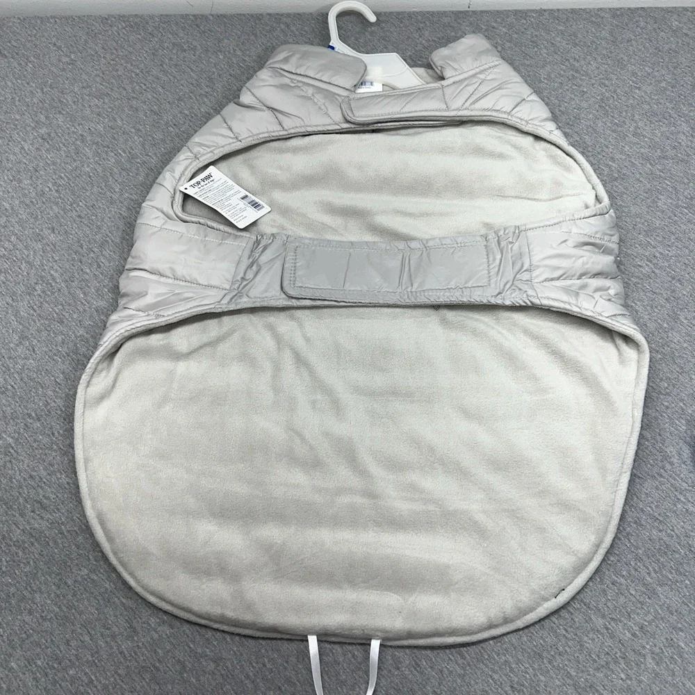 Top Paw Gray Value Puffer Dog Coat Jacket X Large Fleece Lined Pet Apparel
